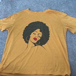 Regular shirt from shein with a BEAUTIFUL BLACK WOMAN on the front
